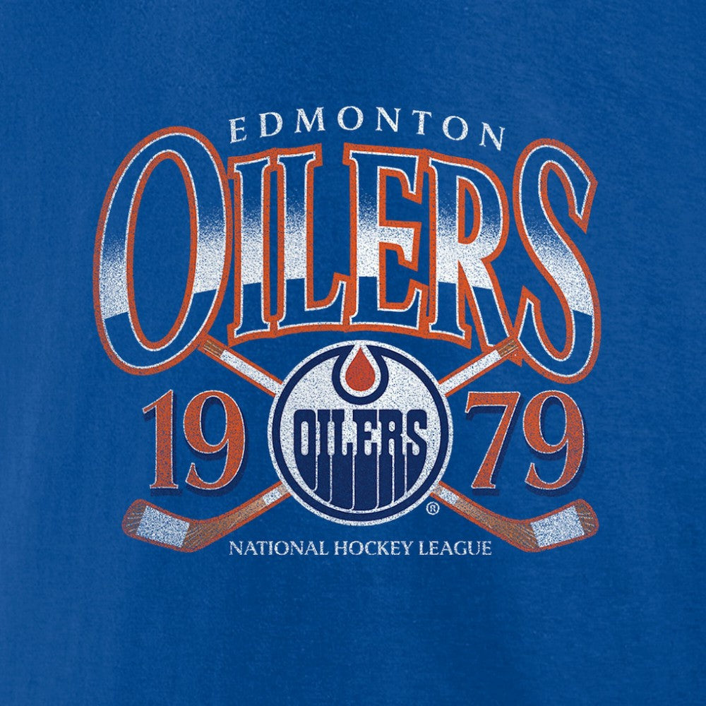 Edmonton Oilers Retro Cross Sticks T-Shirt - Royal T-shirts
