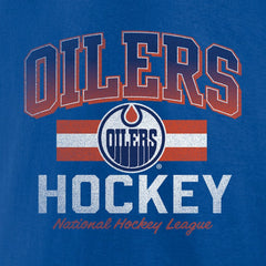 Edmonton Oilers Retro Stripe T-Shirt - Royal T-shirts