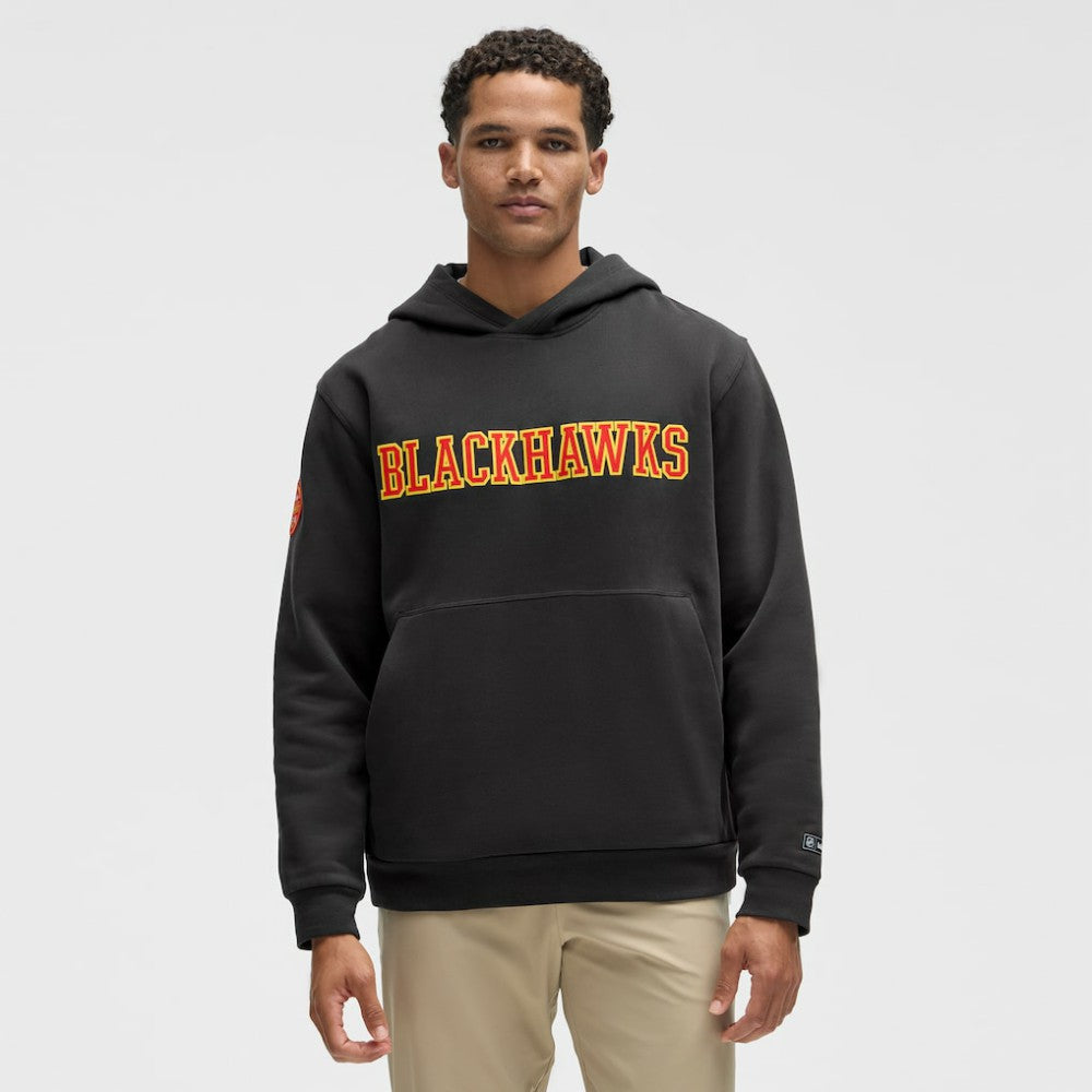 Chicago Blackhawks lululemon Steady State Pullover Hoodie - Black Hoodies