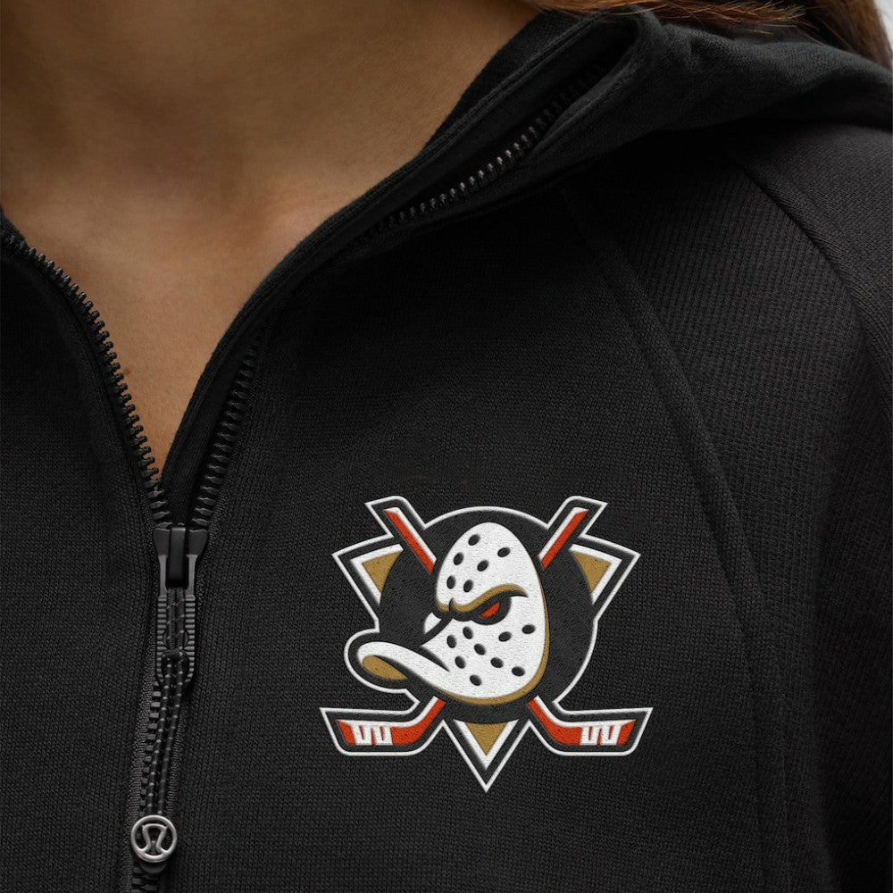Anaheim Ducks lululemon Women's Scuba Oversized Half-Zip Hoodie - Black Hoodies