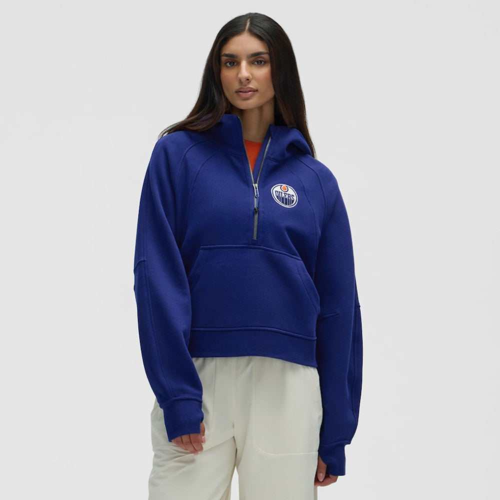 Edmonton Oilers lululemon Women's Scuba Oversized Half-Zip Hoodie - Larkspur Hoodies