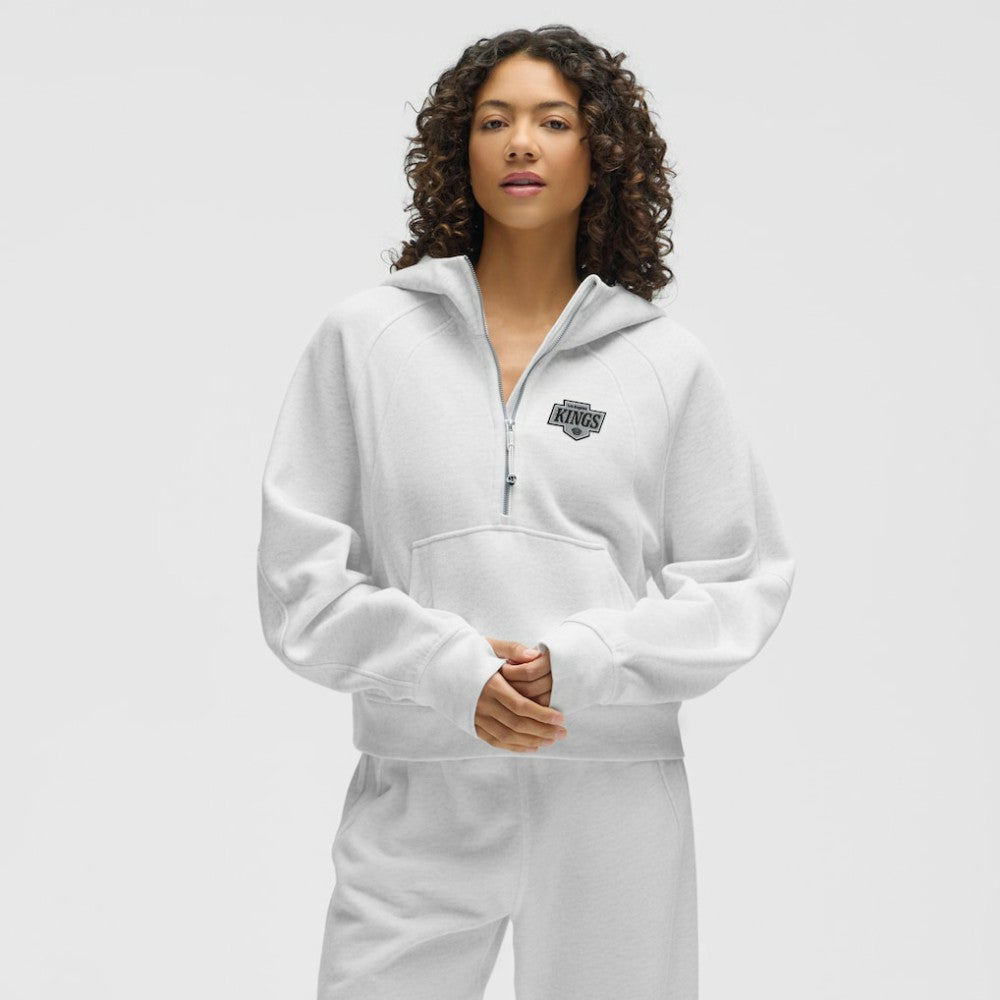 Los Angeles Kings lululemon Women's Scuba Oversized Half-Zip Hoodie - Heathered Core Ultra Light Grey Hoodies