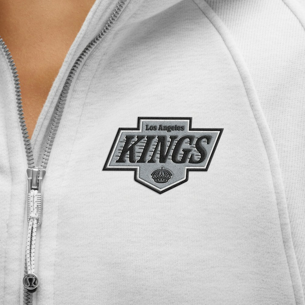 Los Angeles Kings lululemon Women's Scuba Oversized Half-Zip Hoodie - Heathered Core Ultra Light Grey Hoodies