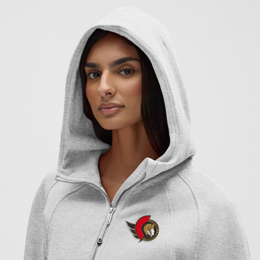 Ottawa Senators lululemon Women's Scuba Oversized Half-Zip Hoodie - Heathered Core Ultra Light Grey Hoodies