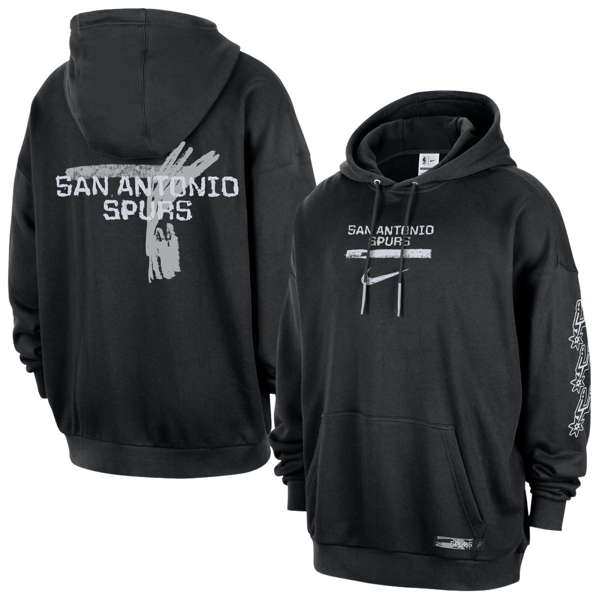 San Antonio Spurs Courtside Club Premium Hoodie - Black outlet