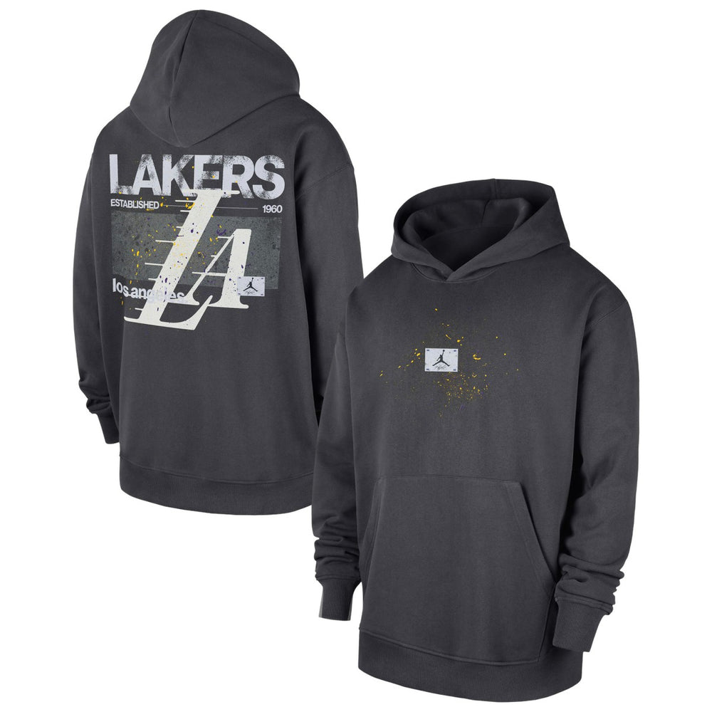 Los Angeles Lakers Jordan Brand Statement Jumpman Flight Premiere Hoodie - Anthracite online