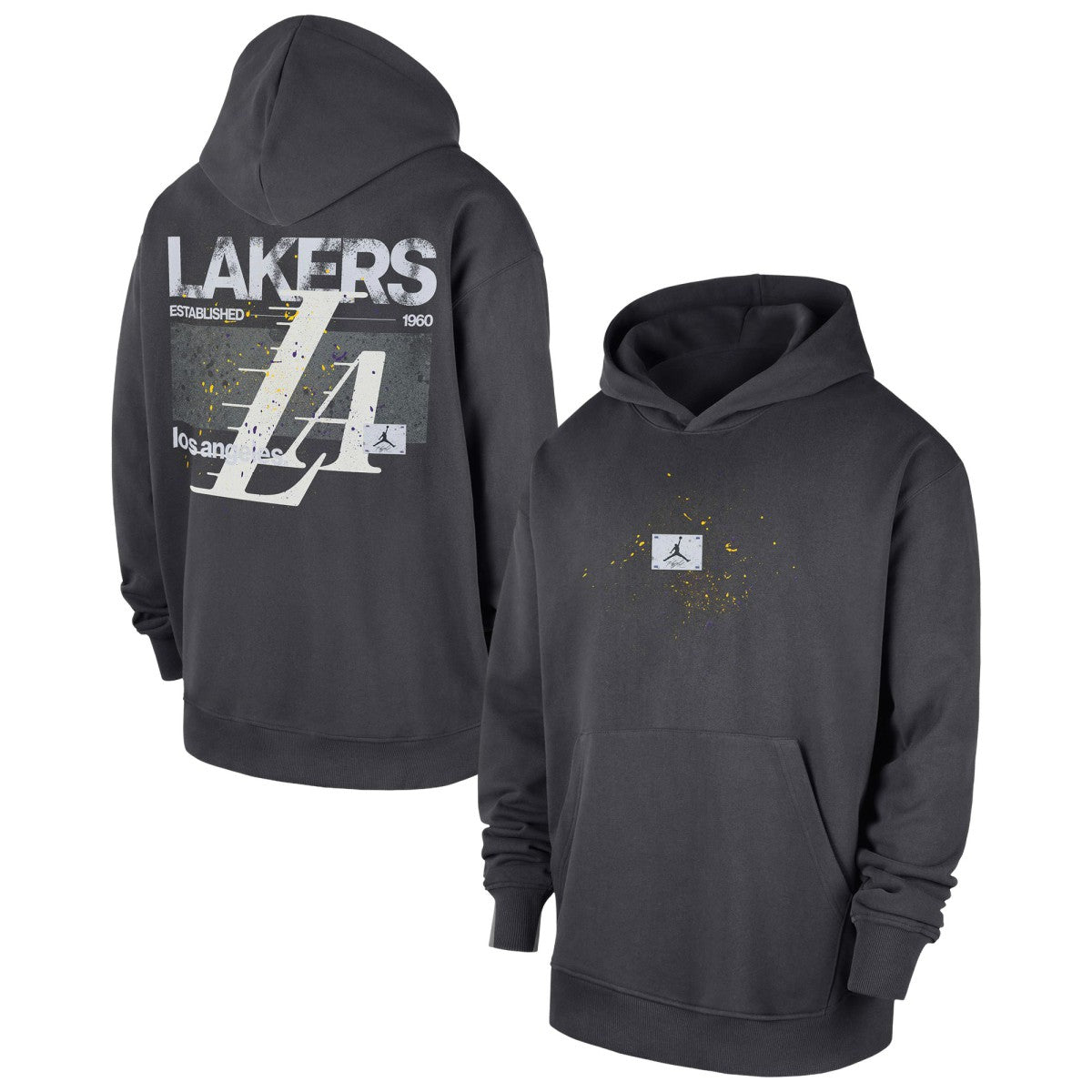 Los Angeles Lakers Jordan Brand Statement Jumpman Flight Premiere Hoodie - Anthracite online