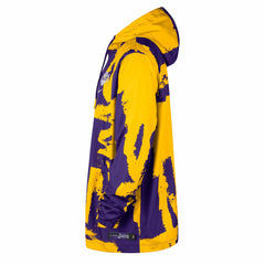 Los Angeles Lakers Unisex Courtside Club Premium Woven Full-Zip Hooded Jacket - Purple discount