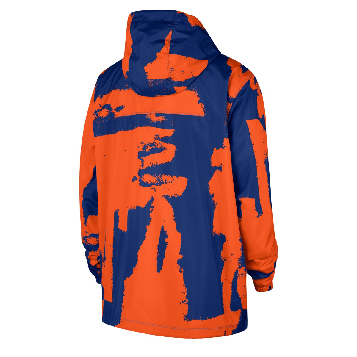 New York Knicks Courtside Club Premium Woven Full-Zip Hooded Jacket - Blue/Orange discount