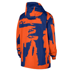 New York Knicks Courtside Club Premium Woven Full-Zip Hooded Jacket - Blue/Orange discount