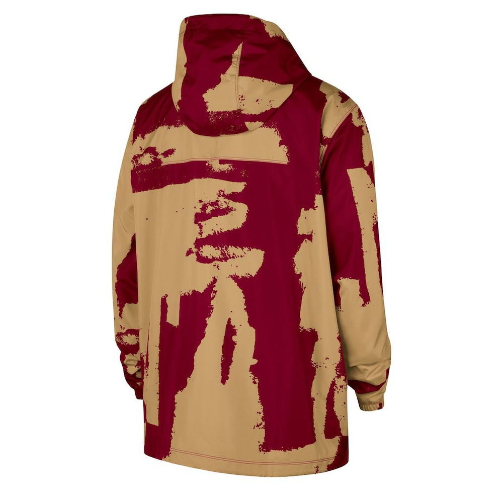 Cleveland Cavaliers Courtside Club Premium Woven Full-Zip Hooded Jacket sale - Wine/Gold on sale