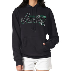New York Jets Starter Women's Groovy Script Pullover Hoodie - Black cheap