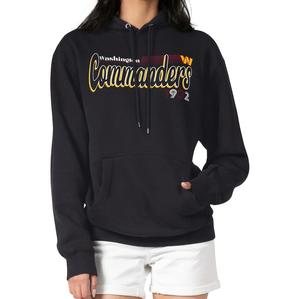 Washington Commanders Starter Women's Groovy Script Pullover Hoodie - Black outlet