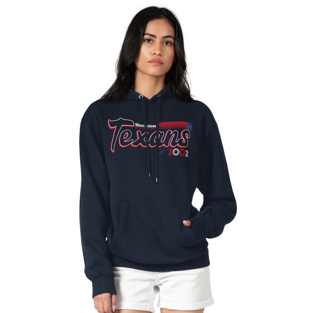Houston Texans Starter Women's Groovy Script Pullover Hoodie - Navy cheap