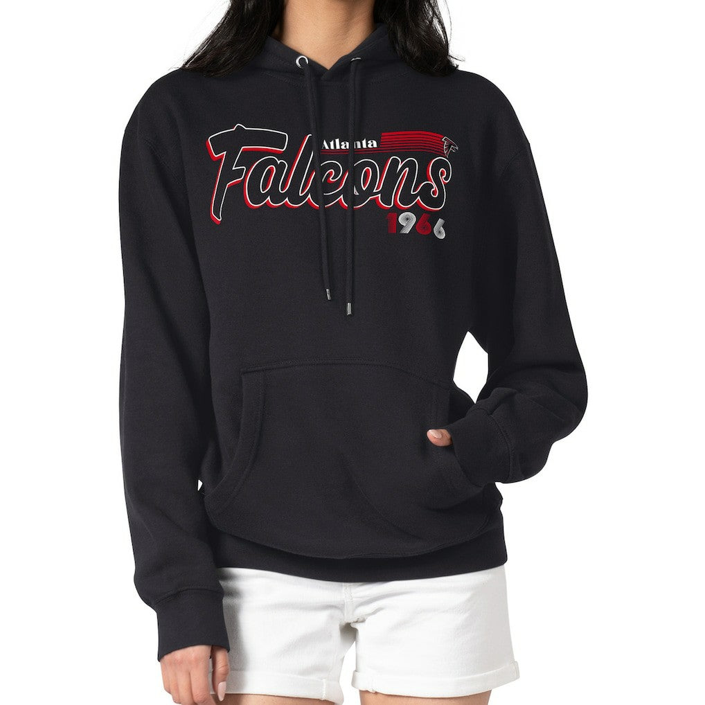 Atlanta Falcons Starter Women's Groovy Script Pullover Hoodie - Black for sale