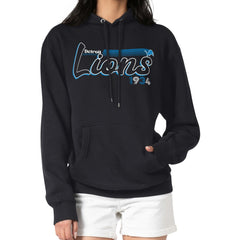 Detroit Lions Starter Women's Groovy Script Pullover Hoodie - Black outlet