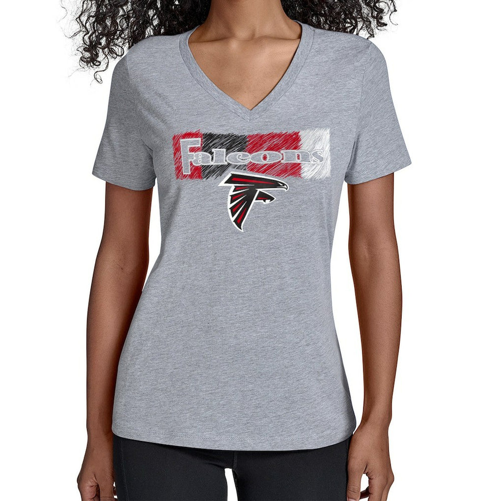 Atlanta Falcons Starter Women's Color Shading V-Neck T-Shirt - Gray sale