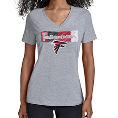 Atlanta Falcons Starter Women's Color Shading V-Neck T-Shirt - Gray sale