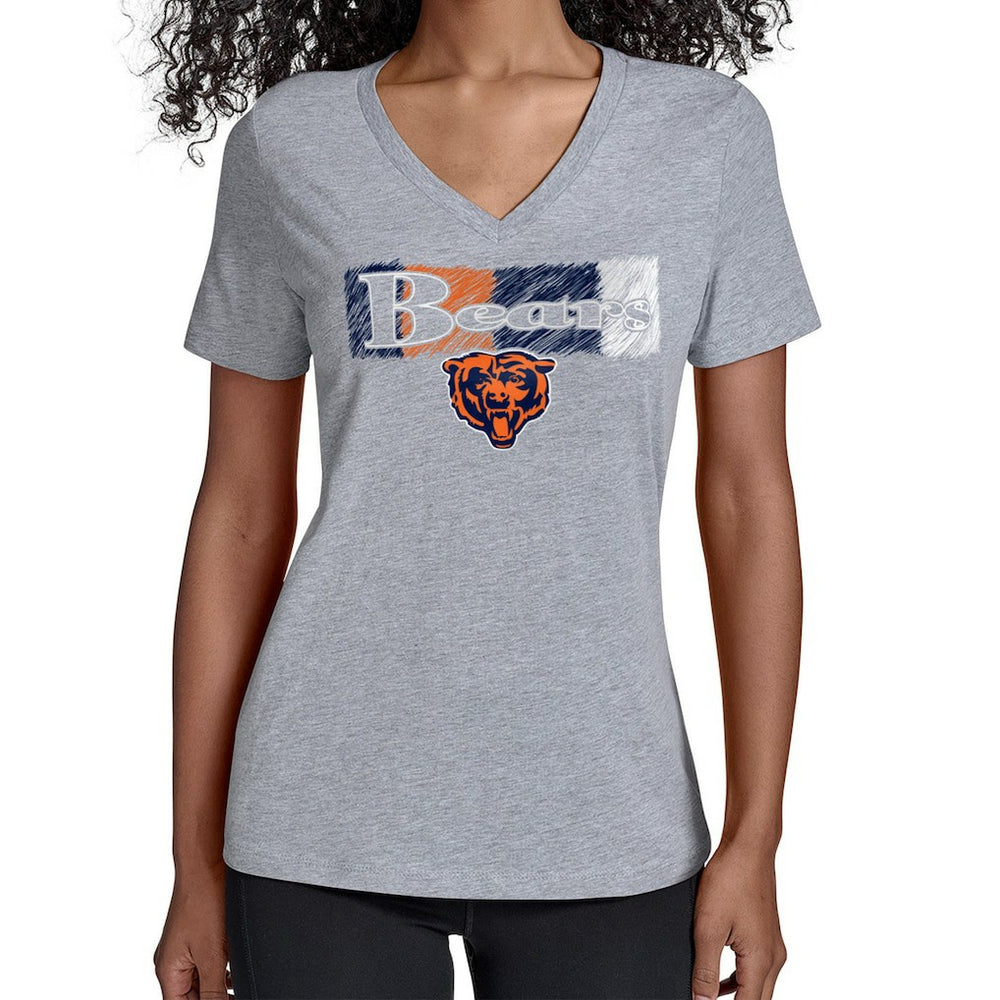 Chicago Bears Starter Women's Color Shading V-Neck T-Shirt - Gray sale