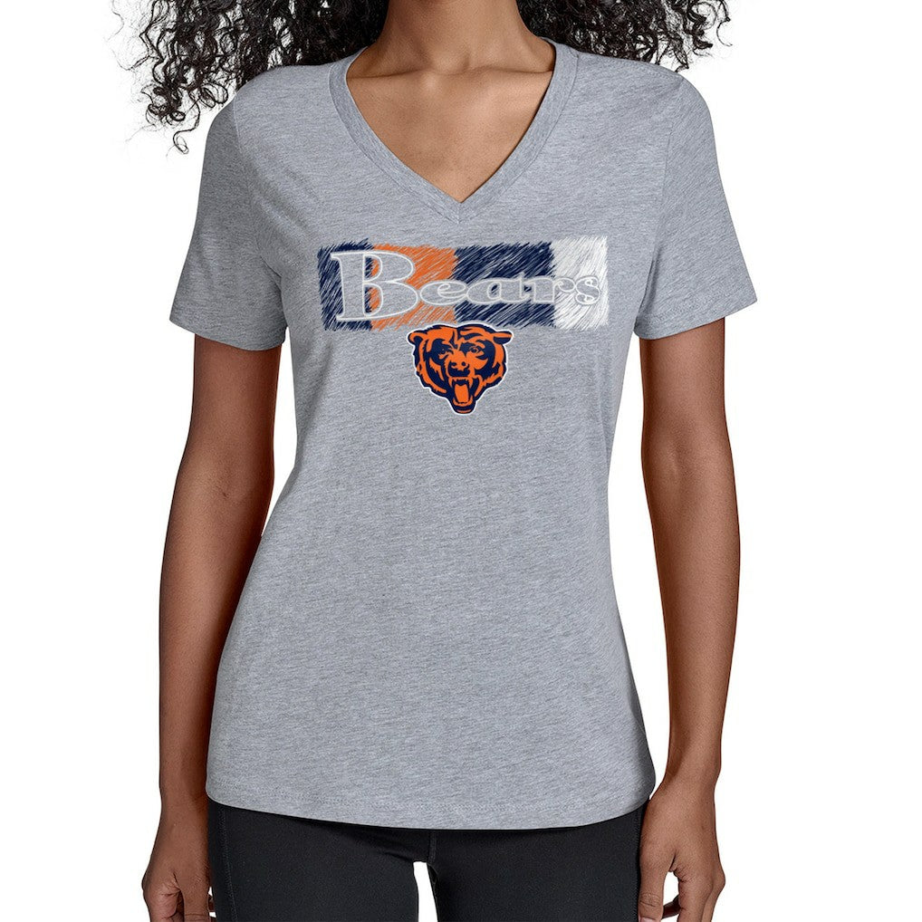 Chicago Bears Starter Women's Color Shading V-Neck T-Shirt - Gray sale