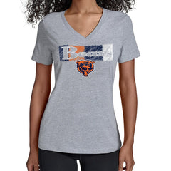 Chicago Bears Starter Women's Color Shading V-Neck T-Shirt - Gray sale