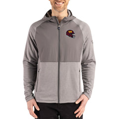 Washington Commanders Cutter & Buck Peshastin Eco Fleece Recycled Raglan Full-Zip Tri-Blend Hybrid Jacket - Heather Gray online