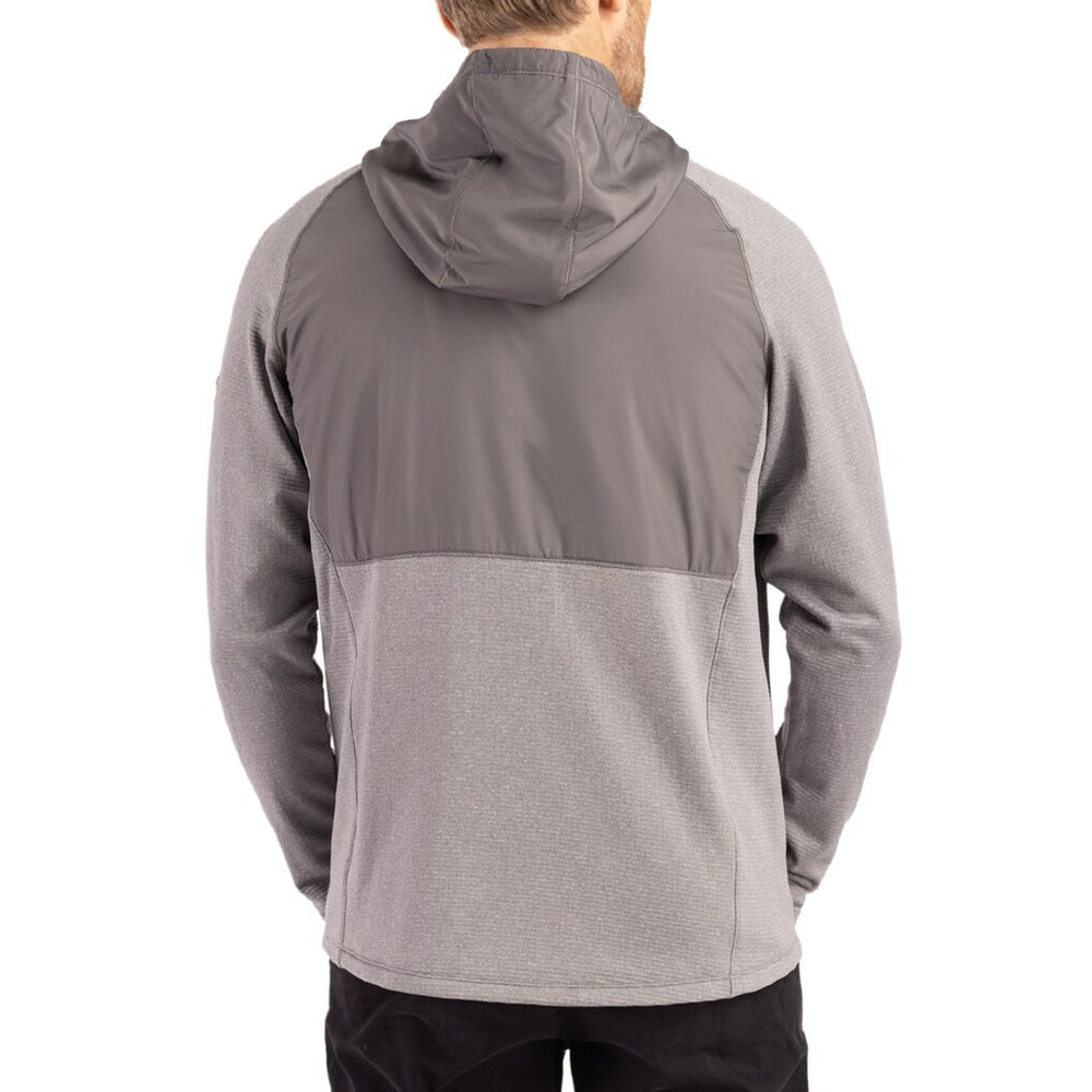 Cincinnati Bengals Cutter & Buck Peshastin Eco Fleece Recycled Raglan Full-Zip Tri-Blend Hybrid Jacket - Heather Gray cheap