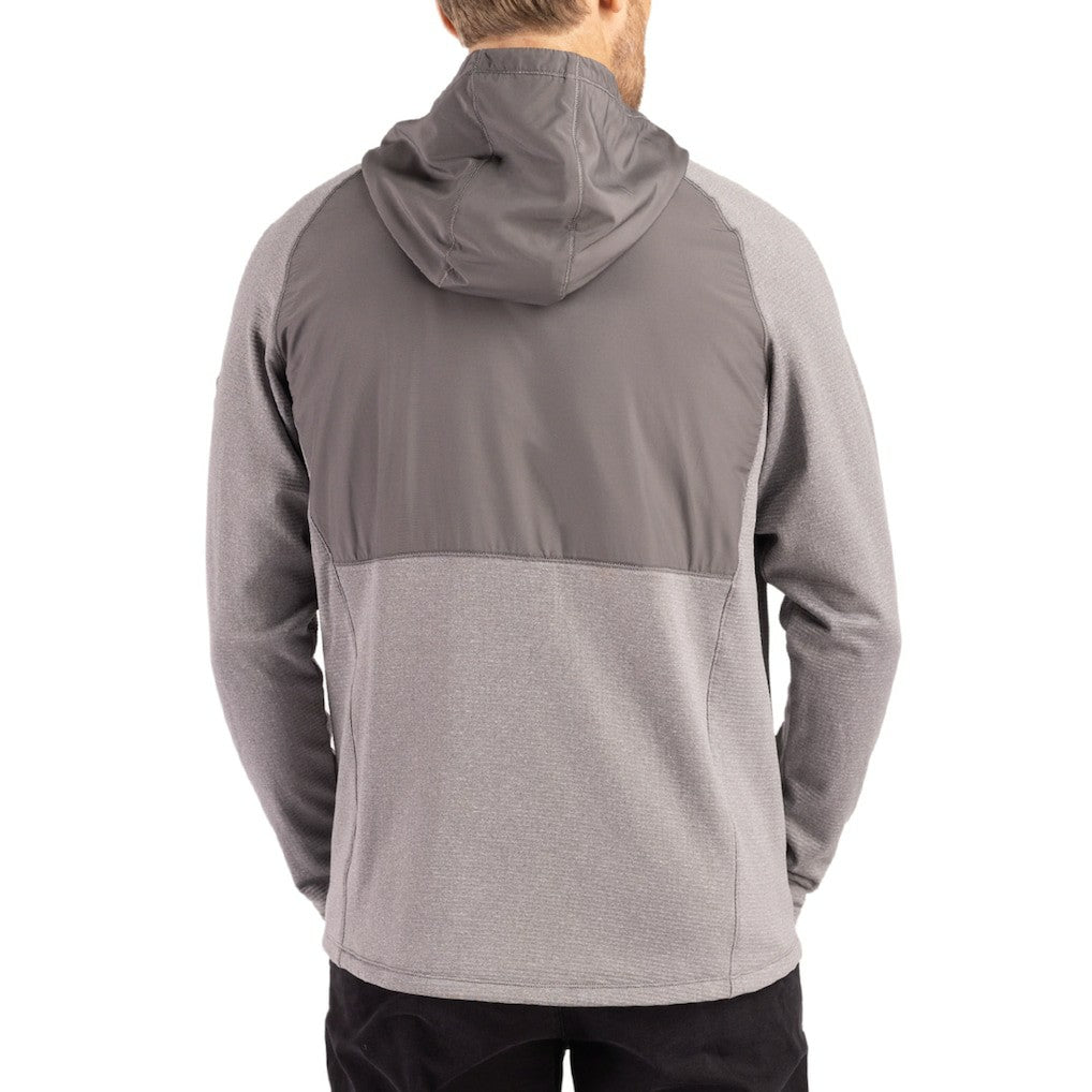 Atlanta Falcons Cutter & Buck Peshastin Eco Fleece Recycled Raglan Full-Zip Tri-Blend Hybrid Jacket - Heather Gray online