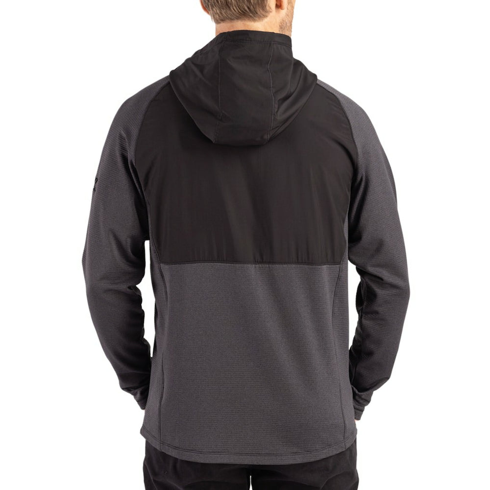 Miami Dolphins Cutter & Buck Peshastin Eco Fleece Recycled Raglan Full-Zip Tri-Blend Hybrid Jacket - Heather Black sale