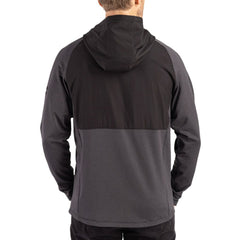 Pittsburgh Steelers Cutter & Buck Peshastin Eco Fleece Recycled Raglan Full-Zip Tri-Blend Hybrid Jacket - Heather Black discount