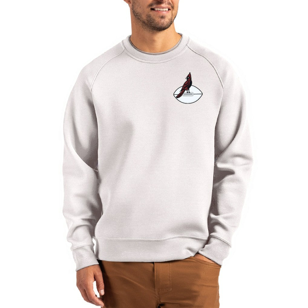 Arizona Cardinals Cutter & Buck Throwback Roam Recycled Raglan Pullover Sweatshirt - Gray online