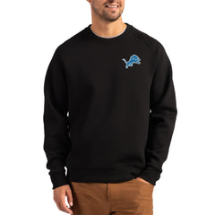 Detroit Lions Cutter & Buck Primary Logo Roam Recycled Raglan Pullover Sweatshirt - Black online