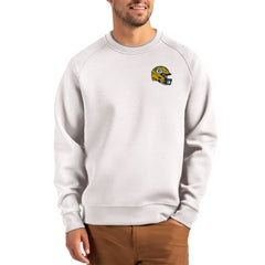 Green Bay Packers Cutter & Buck Helmet Roam Recycled Raglan Pullover Sweatshirt - Gray sale