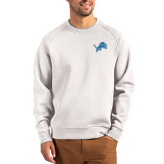 Detroit Lions Cutter & Buck Primary Logo Roam Recycled Raglan Pullover Sweatshirt - Gray on sale