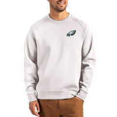 Philadelphia Eagles Cutter & Buck Primary Logo Roam Recycled Raglan Pullover Sweatshirt - Gray cheap