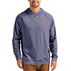Chicago Bears Cutter & Buck Adapt Knit Recycled Raglan Pullover Hoodie - Heather Navy sale