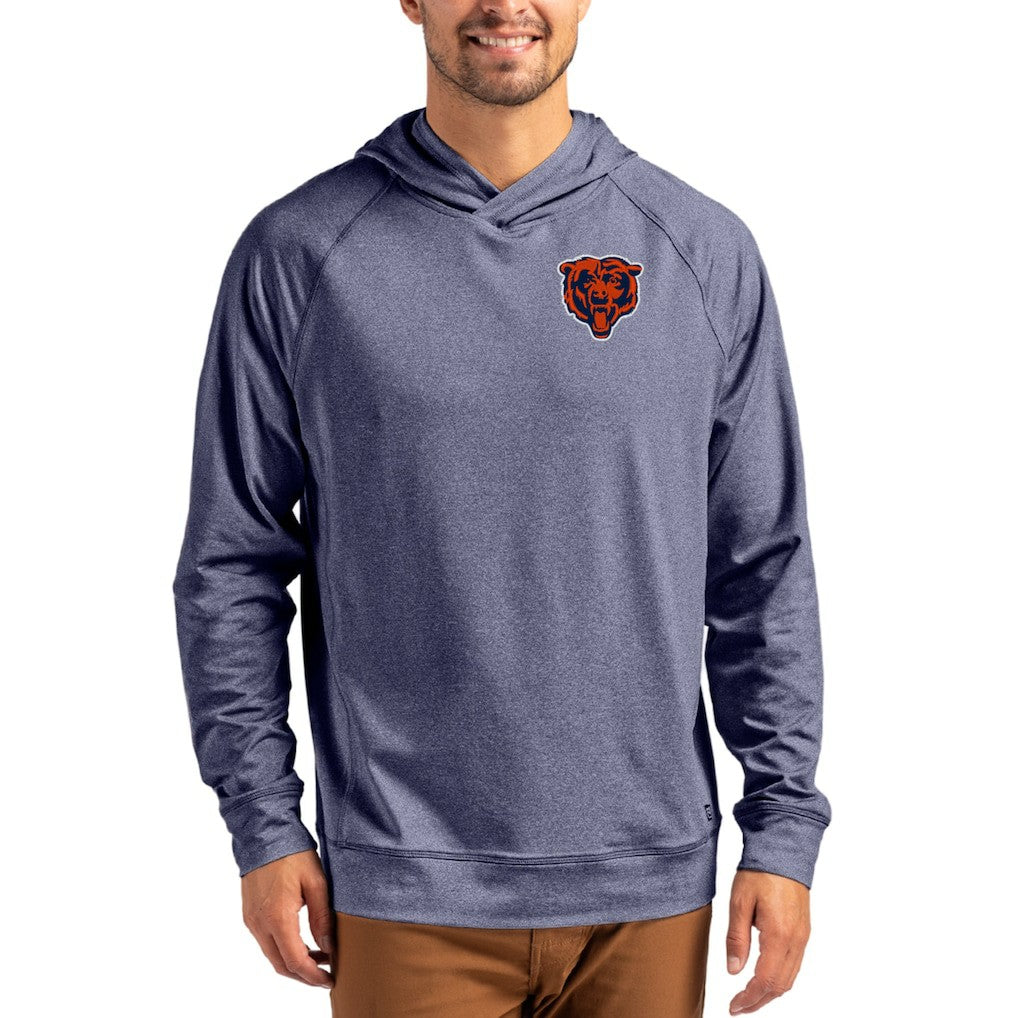 Chicago Bears Cutter & Buck Adapt Knit Recycled Raglan Pullover Hoodie - Heather Navy outlet