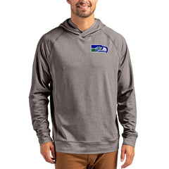 Seattle Seahawks Cutter & Buck Adapt Historic Knit Recycled Raglan Pullover Hoodie - Heather Gray sale