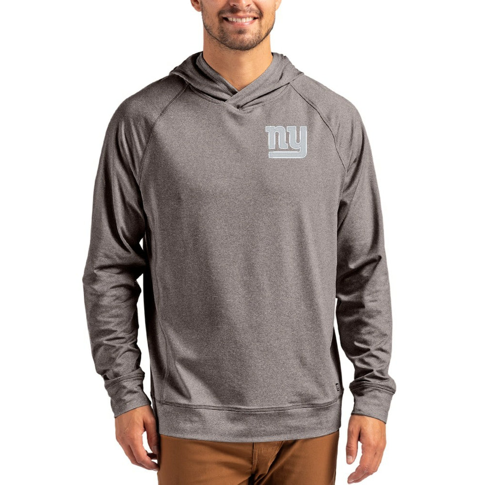 New York Giants Cutter & Buck Adapt Knit Recycled Raglan Pullover Hoodie - Heather Gray cheap