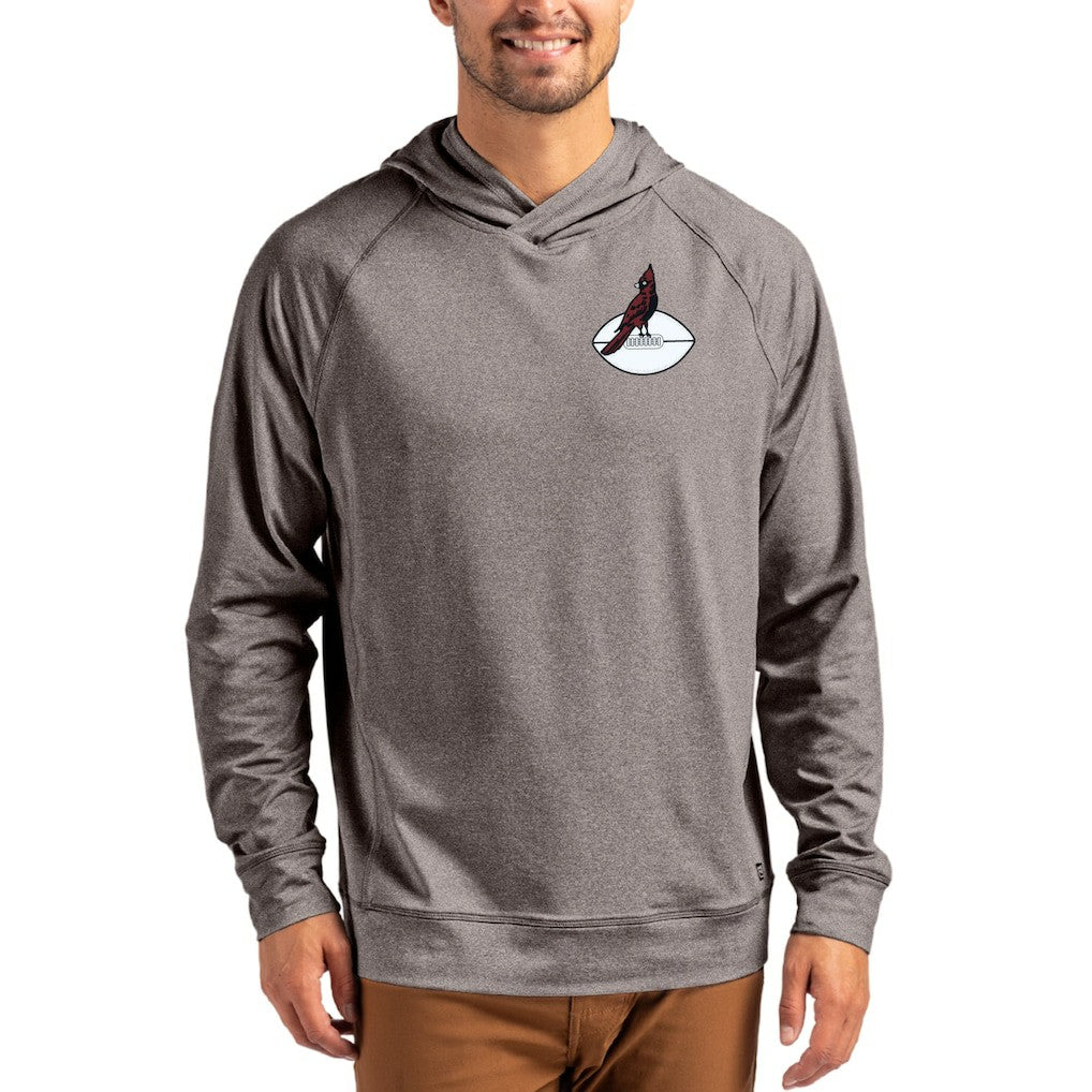 Arizona Cardinals Cutter & Buck Adapt Historic Knit Recycled Raglan Pullover Hoodie - Dark Heather Gray discount
