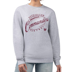 Washington Commanders G-III 4Her by Carl Banks Women's Distressed Graphics Fleece Pullover Sweatshirt - Gray outlet
