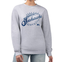 Seattle Seahawks G-III 4Her by Carl Banks Women's Distressed Graphics Fleece Pullover Sweatshirt - Gray discount