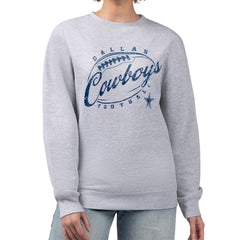 Dallas Cowboys G-III 4Her by Carl Banks Women's Distressed Graphics Fleece Pullover Sweatshirt - Gray for sale