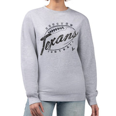 Houston Texans G-III 4Her by Carl Banks Women's Distressed Graphics Fleece Pullover Sweatshirt - Gray discount