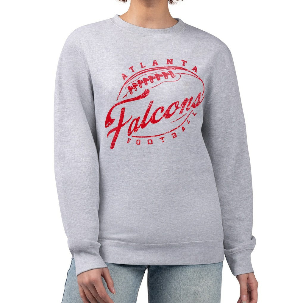 Atlanta Falcons G-III 4Her by Carl Banks Women's Distressed Graphics Fleece Pullover Sweatshirt - Gray sale