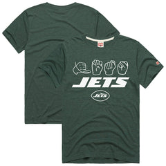 New York Jets Homage Unisex NFL ASL Collection by Love Sign Tri-Blend T-Shirt - Green for sale