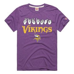 Minnesota Vikings Homage Unisex NFL ASL Collection by Love Sign Tri-Blend T-Shirt - Purple for sale