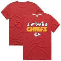 Kansas City Chiefs Homage Unisex NFL ASL Collection by Love Sign Tri-Blend T-Shirt - Red outlet