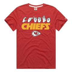 Kansas City Chiefs Homage Unisex NFL ASL Collection by Love Sign Tri-Blend T-Shirt - Red outlet