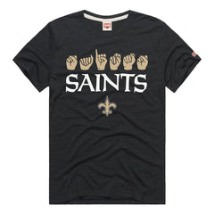 New Orleans Saints Homage Unisex NFL ASL Collection by Love Sign Tri-Blend T-Shirt - Black cheap